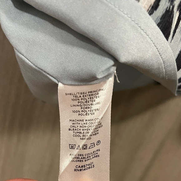 LOFT Gray and Black Leopard Print Long Sleeve Dress - Picture 13 of 16